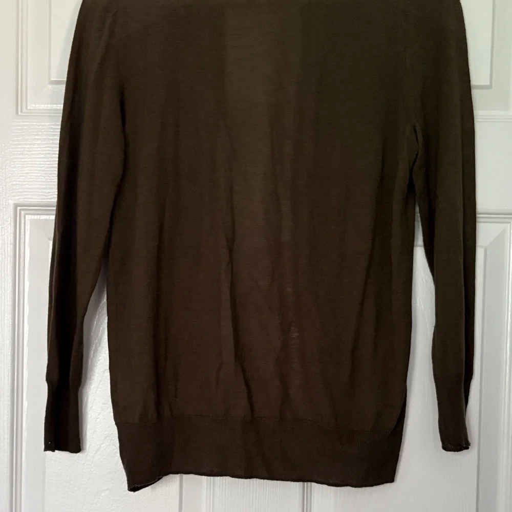 J.Crew Factory Olive Green Zipper Cardigan Size Medium
